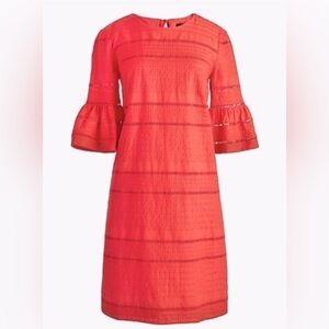 J. Crew Red Long Sleeve Dress